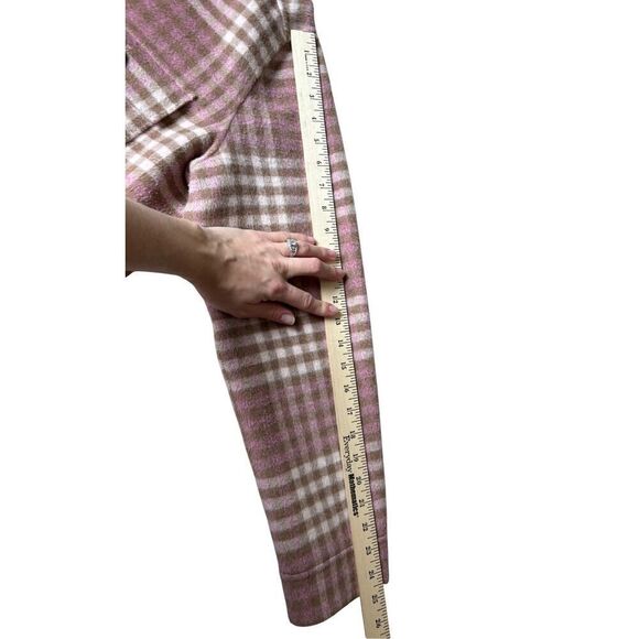 Rails Steffi Plaid Jacket size XL Mauve Pink Cream Sepia Wool Blend - Picture 7 of 11